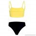 NEEKEY Sexy Swimsuits for Women Fashion Backless Shoulder Strap Swimwear Sling Bikini Set Yelllow B07PQ8LXTK